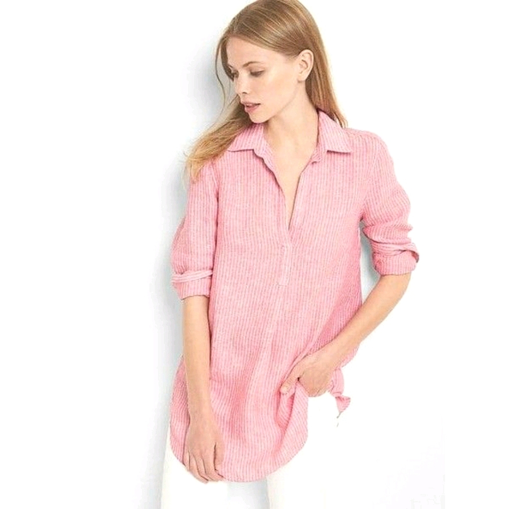 Linen shirt Gap - pink striped